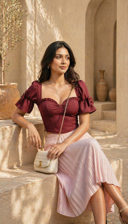 Ruby Bow Top