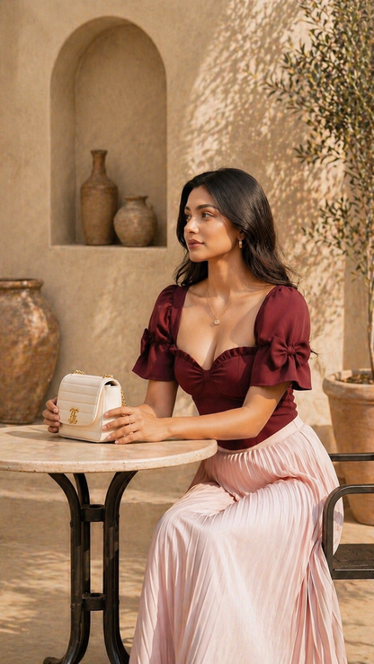 Ruby Bow Top