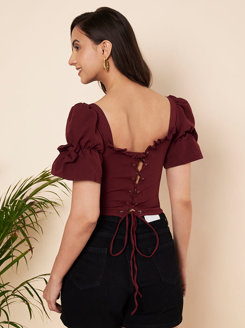 Ruby Bow Top